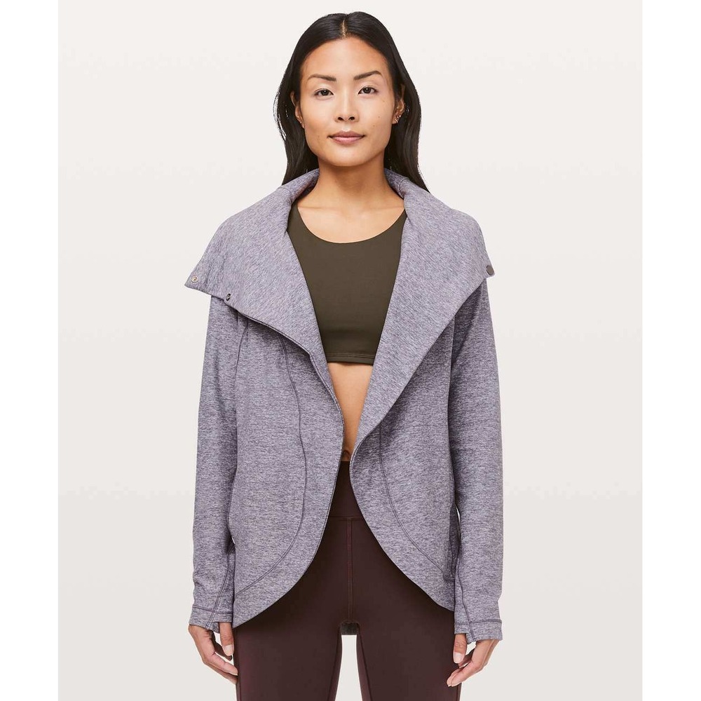 Lululemon Rulu Rally Wrap Heathered Graphite Purple Size 12